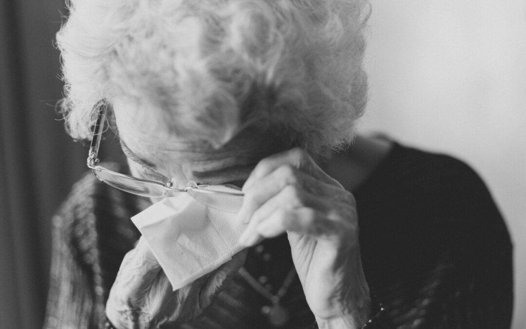 elder woman crying